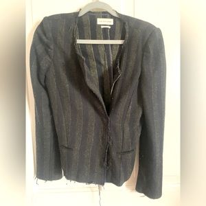Marant Wool distressed striped blazer